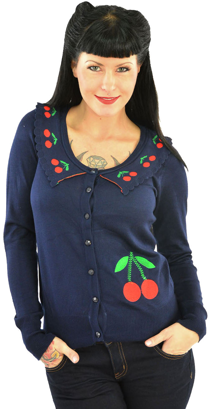CHERRY_Kirschen_Ruffle_Collar_STRICKJACKE_CardiganyKarkANBYrqRb