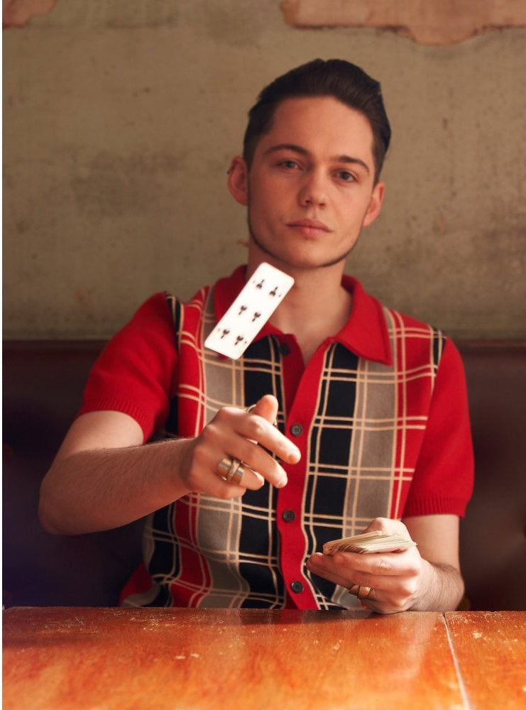 COLLECTIF_MENSWEAR_LUCA_CHECK_SHORT_SLEEVE_Kurzarm_HERREN_Strickjacke_CARDIGAN_killer_kirsche_244yL8GBWigSUj