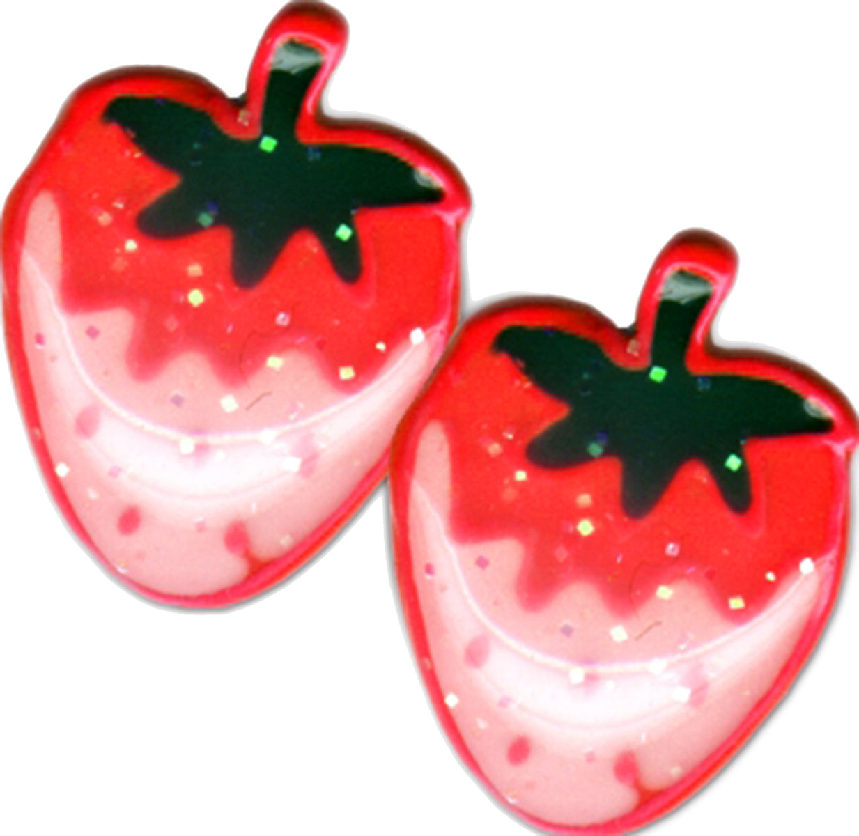 COMIC_Strawberry_Erdbeer_Ohrstecker_mit_Glitter_rotI0JCkxJSAAnYl