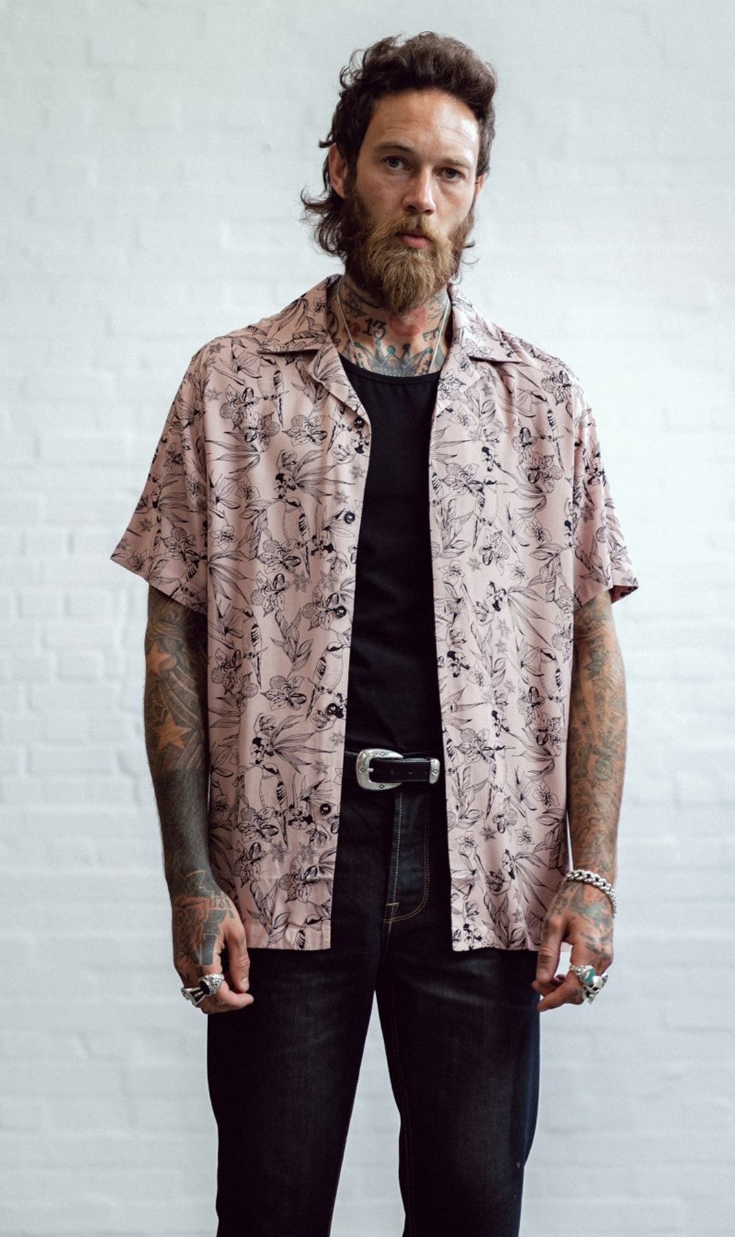 Chet_Rock_BIRD_FLORAL_Hawaii_Retro_Kurzarm_HEMD_Bowling_Shirt_killer_kirsche_2