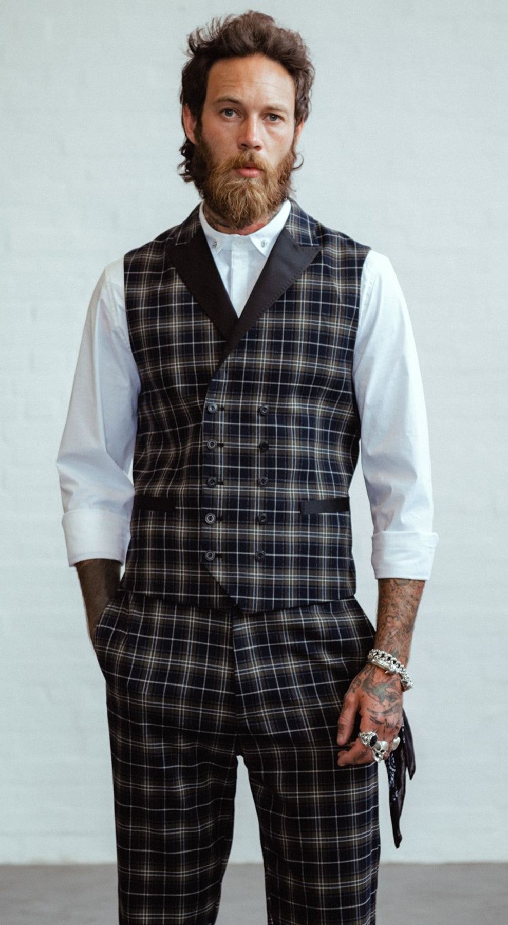 Chet_Rock_CHUCK_Vintage_TARTAN_Karo_CHECK_Classic_Retro_WESTE_Waistcoat_killer_kirsche_3