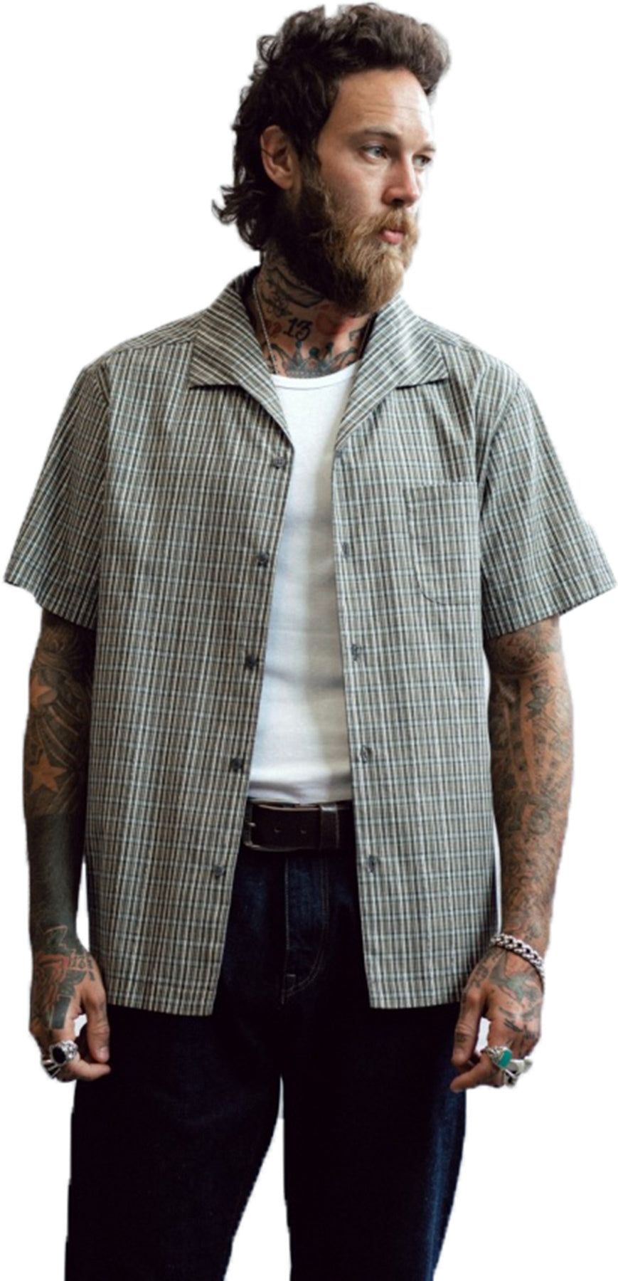 Chet_Rock_FELIX_Retro_KARO_Tartan_CHECK_Glitter_Loose_Fit_KURZARM_HEMD_Shirt_Killer_Kirsche-1