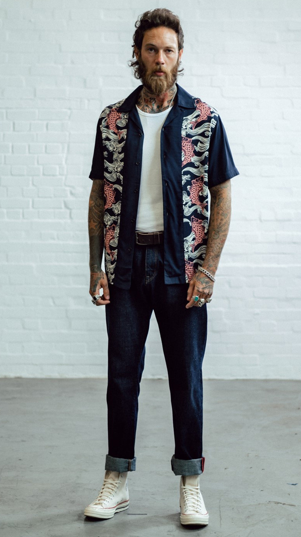 Chet_Rock_JAPANESE_KOI_Retro_KARPFEN_Fische_Kurzarm_HEMD_Bowling_Shirt_killer_kirsche_5
