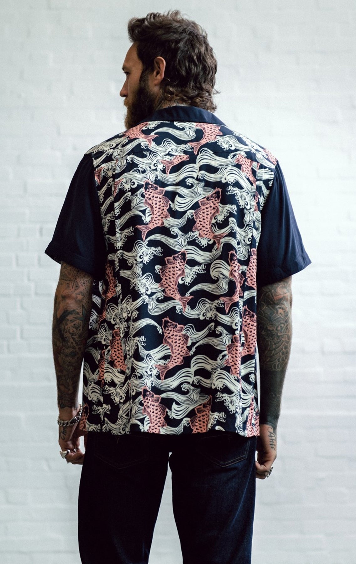Chet_Rock_JAPANESE_KOI_Retro_KARPFEN_Fische_Kurzarm_HEMD_Bowling_Shirt_killer_kirsche_7