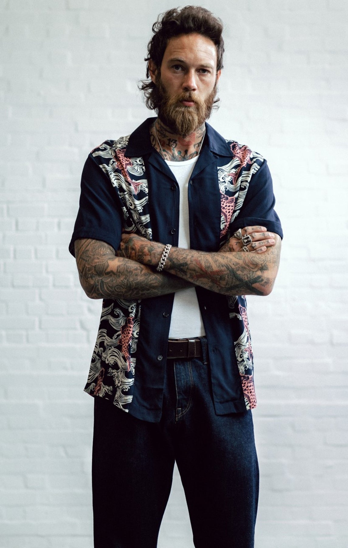 Chet_Rock_JAPANESE_KOI_Retro_KARPFEN_Fische_Kurzarm_HEMD_Bowling_Shirt_killer_kirsche_8