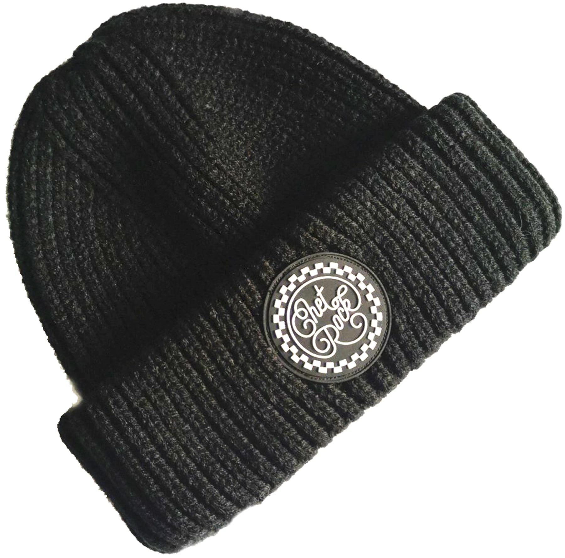 Chet_Rock_LOGO_Herren_Strick_BEANIE_Muetze_-_Schwarz_killer_kirsche_1