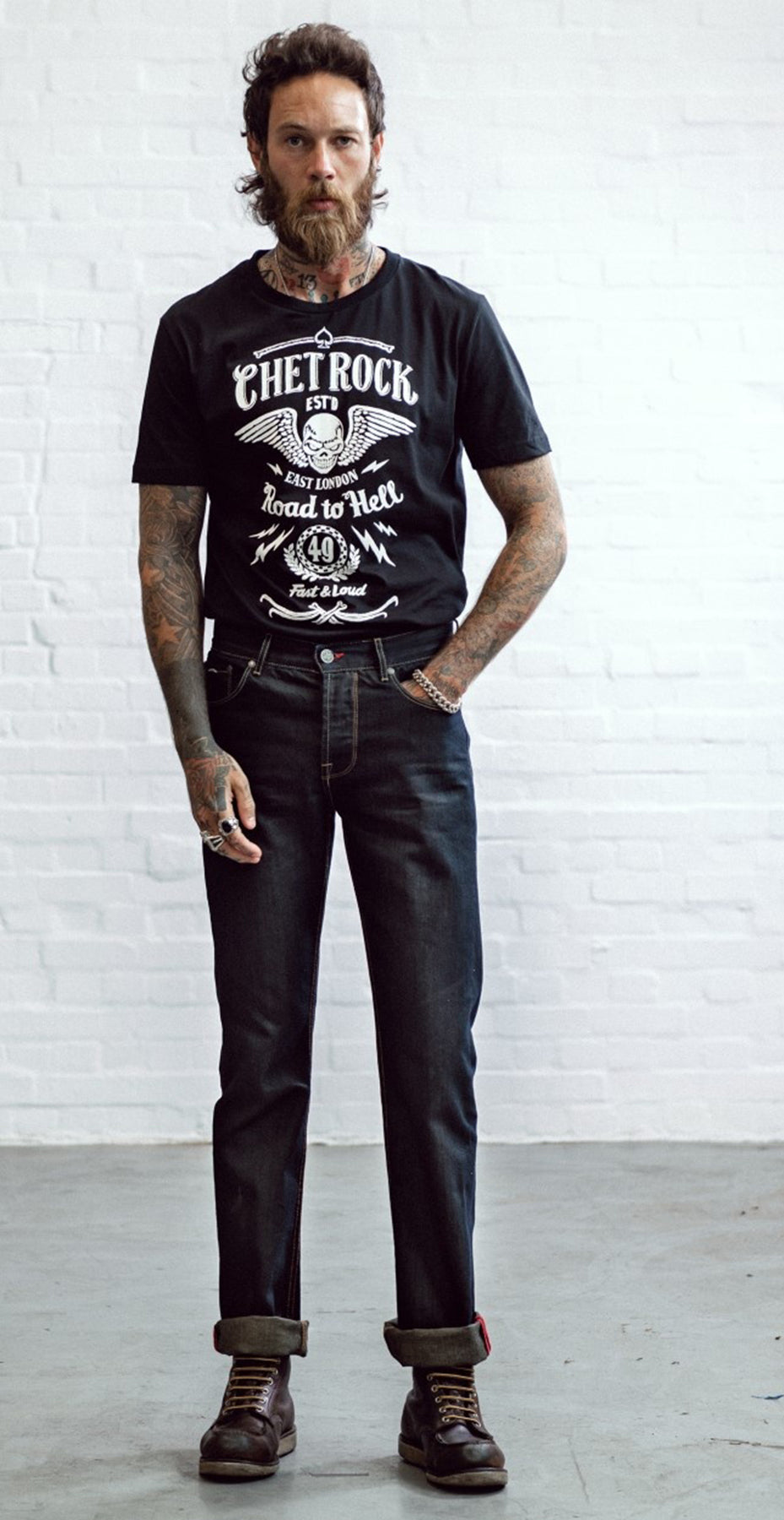 Chet_Rock_ROAD_TO_HELL_Skull_Totenkopf_Rundhals_MOTIV_Herren_Kurzarm_SHIRT_killer_kirsche_1_-_Kopie