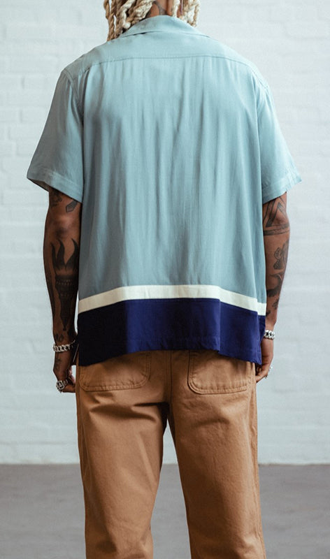 Chet_Rock_WALTER_Retro_CONTRAST_PANEL_Kurzarm_BOWLING_SHIRT_Hemd_Blau_killer_kirsche_6