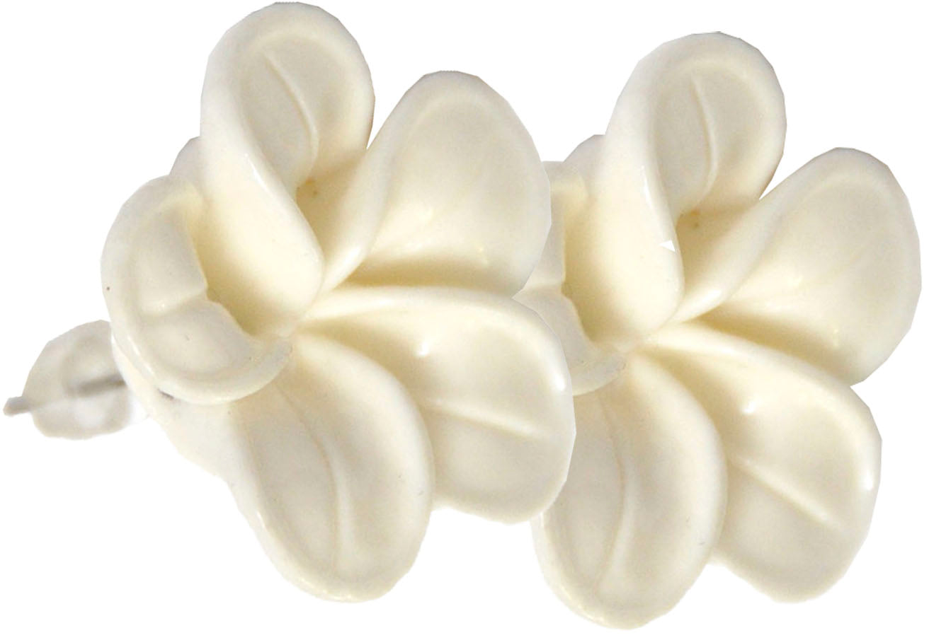 Classic_Pin_Up_TIKI_Blossom_Frangipani_Ohrstecker_weiss
