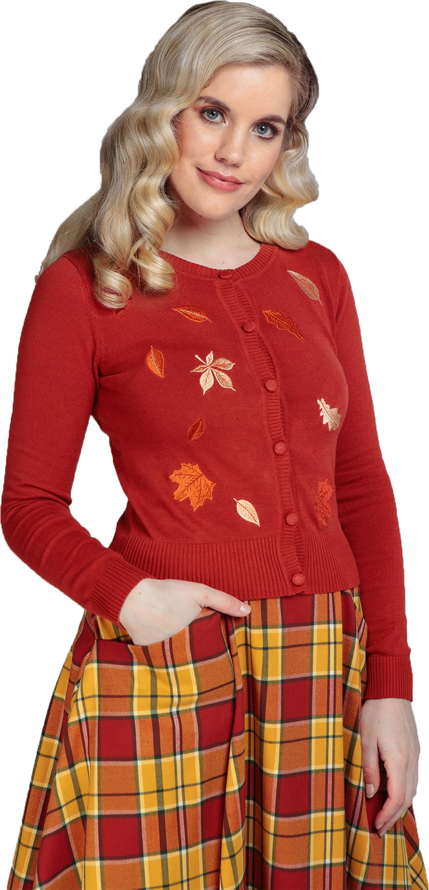 Collectif_ABIGAIL_Retro_AUTUMN_LEAVES_Laub_Embroidery_CARDIGAN_Strickjacke_Killer_Kirsche-1