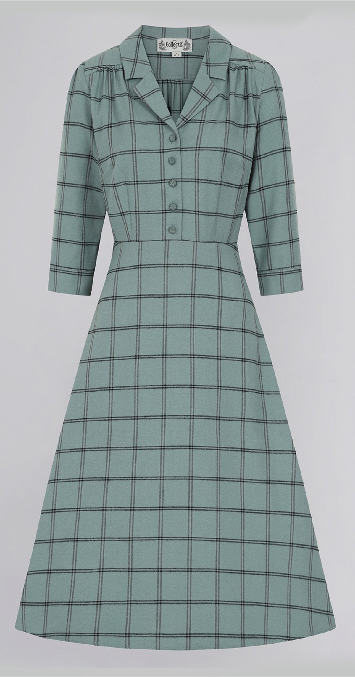 Collectif_ALEXANDRA_SEAFOAM_Vintage_Check_34_Arm_Day_Dress__KLEID_-_Mint-2xYsRNjoTlsAha
