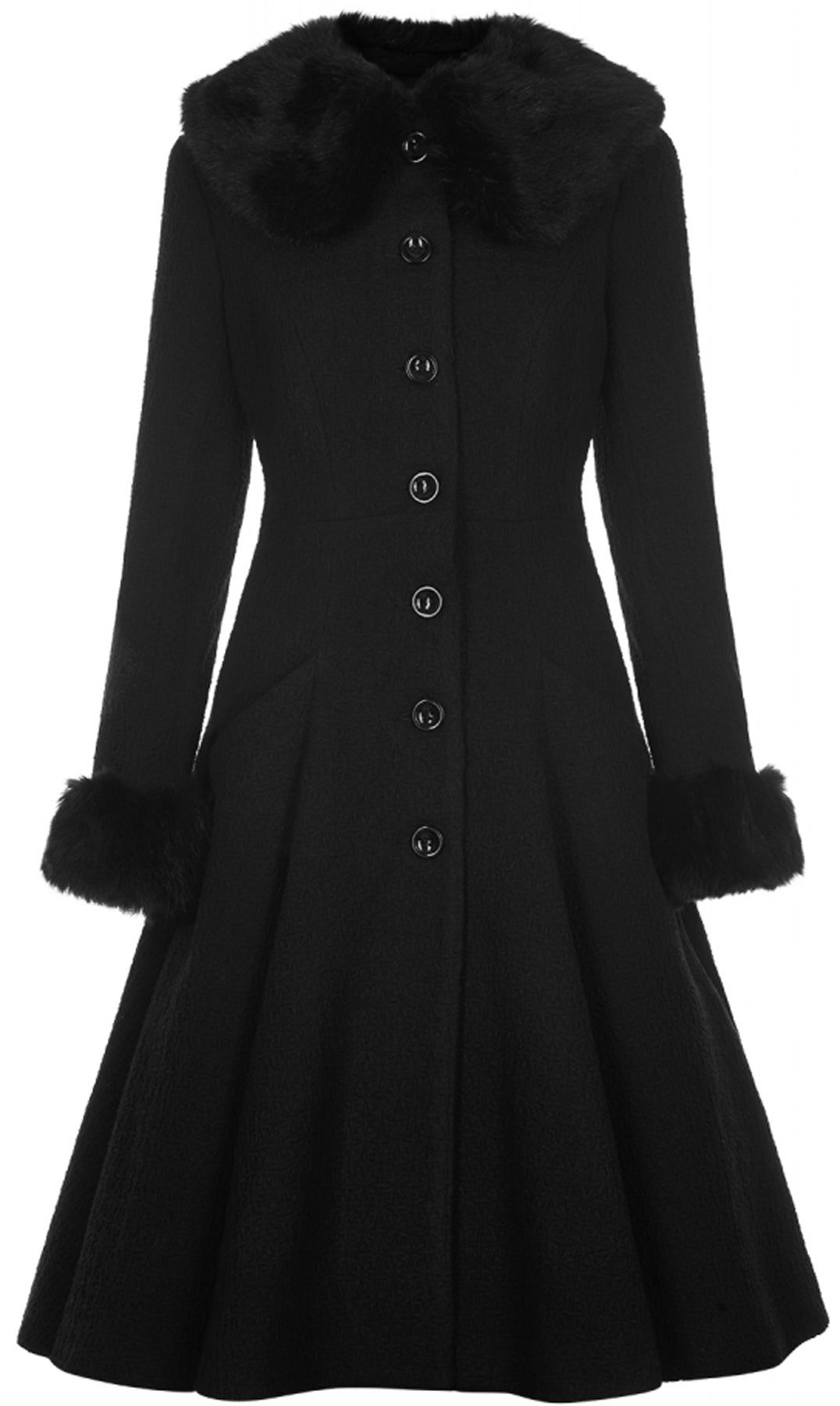 Collectif_ALISE_Vintage_FAUX_FUR_Kragen_50s_A-Linie_SWING_COAT_Mantel_Schwarz_killer_kirsche_2wbYFuefG4x9oN