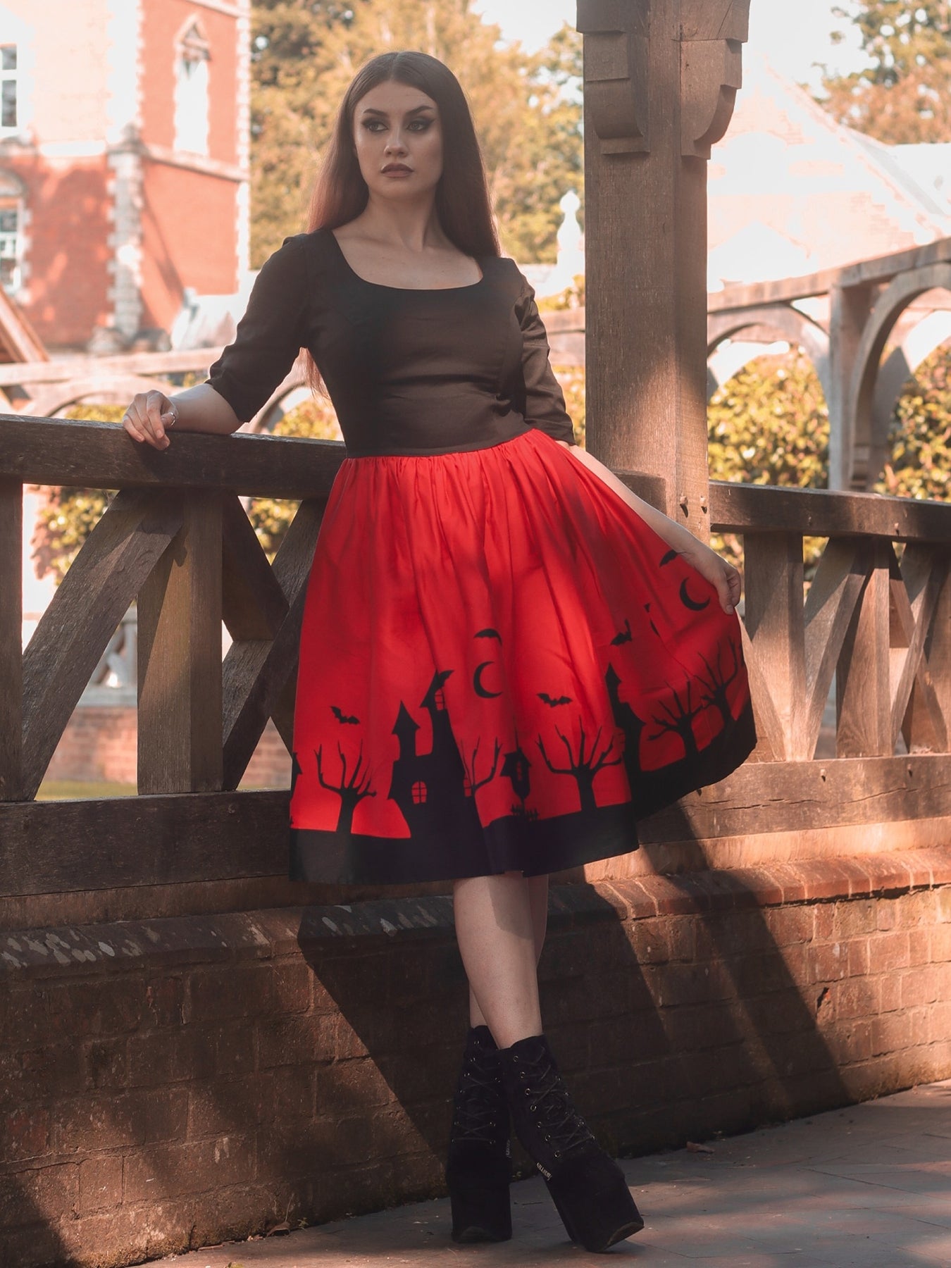 Collectif_AMBER-LEA_Spooky_HAUNTED_HOUSE_Retro_Halbarm_SWING_DRESS_Kleid_killer_kirsche_2WY5TbX15BKwI3