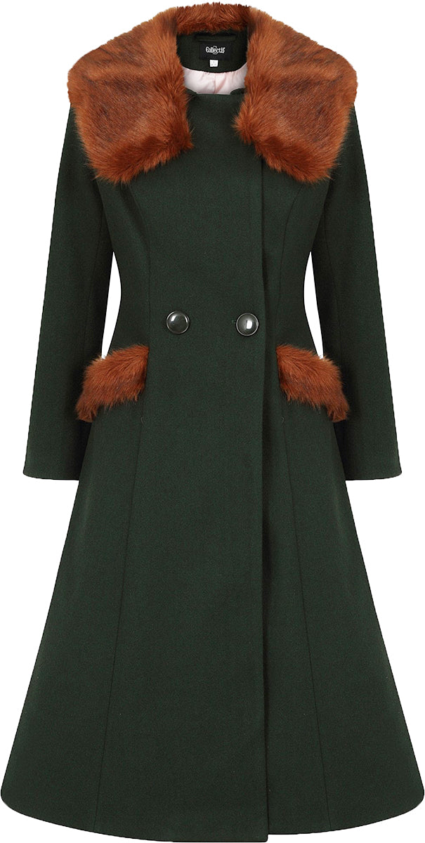 Collectif_ANNASOFIA_Vintage_FAUX_FUR_Kunstfell_A-Linie_Retro_COAT_Mantel_Gruen-3