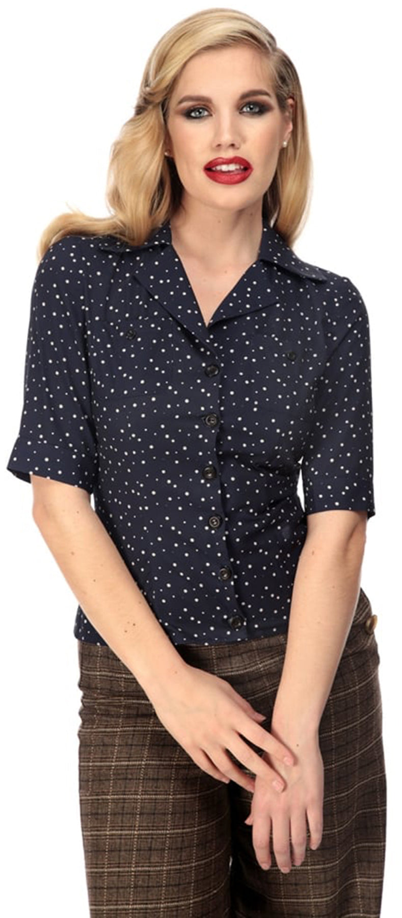 Collectif_AUBREY_Vintage_SPECKLED_POLKA_DOT_Punkte_Collar_SHIRT_Bluse_killer_kirscheLUbu4fokVzhfE