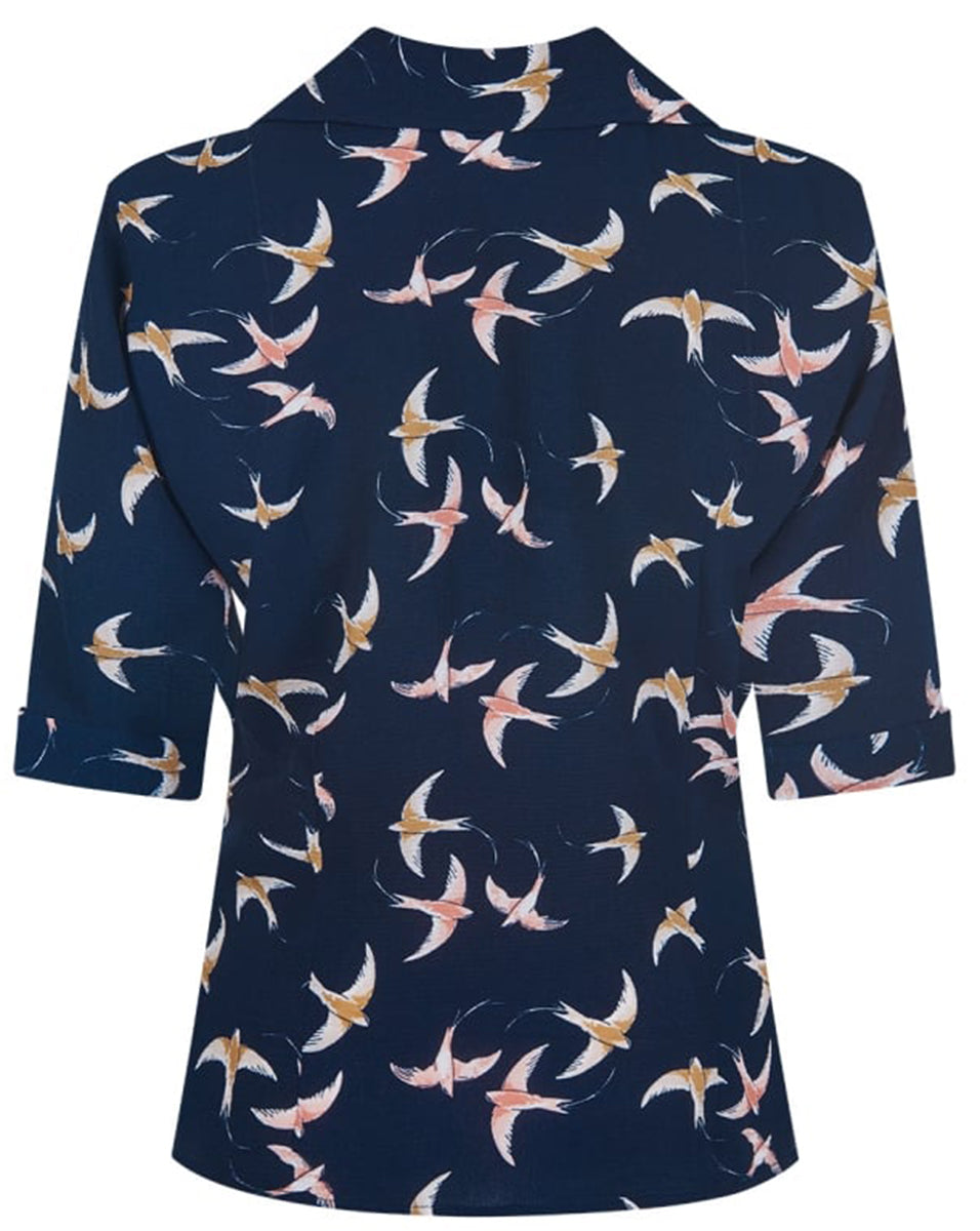 Collectif_AUBREY_Vintage_SWALLOW_Schwalben_V-Neck_Collar_SHIRT_Bluse-3