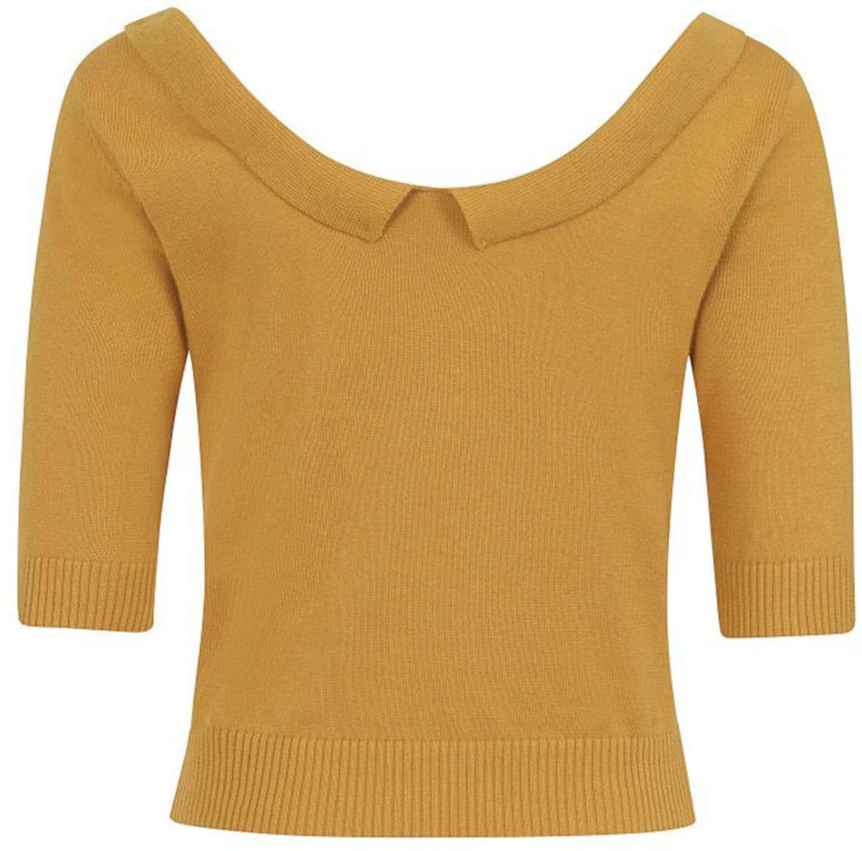 Collectif_BABETTE_Vintage_BOW_Collar_3-4_Arm_JUMPER_Pullover_-_Senfgelb3IiADRewvBjzvh