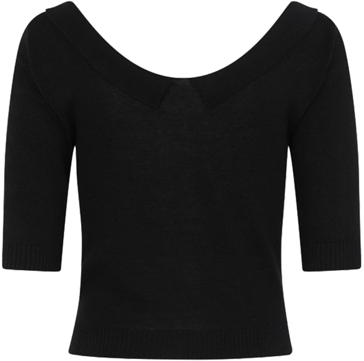 Collectif_BABETTE_Vintage_BOW_Collar_Dreiviertelarm_JUMPER_Pullover_Schwarz-4u3MjDzdjd6h7v