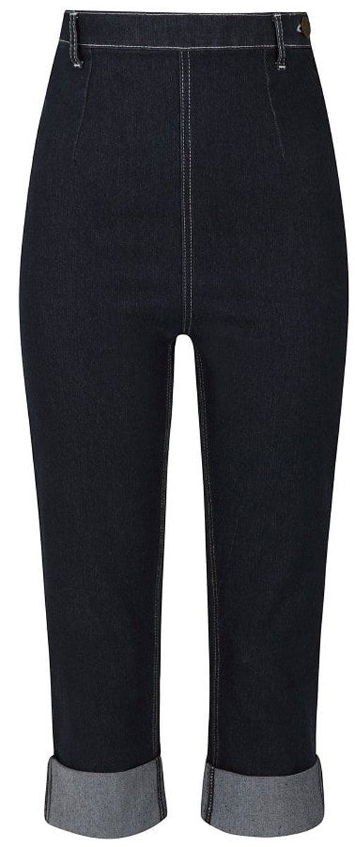 Collectif_BAMBIE_Vintage_HIGH_WAISTED_50s_Slim_Fit_Denim_CAPRI_JEANS_Hose_killer_kirsche_1