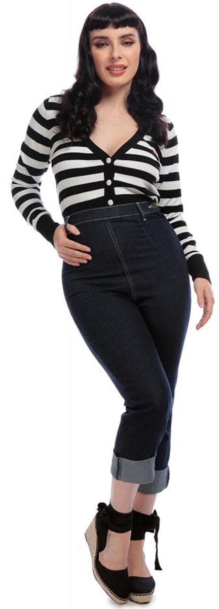 Collectif_BAMBIE_Vintage_HIGH_WAISTED_50s_Slim_Fit_Denim_CAPRI_JEANS_Hose_killer_kirsche_5