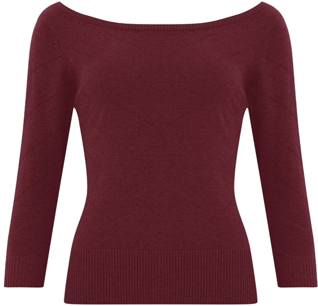 Collectif_BARDOT_Vintage_LOCHMUSTER_Boat_Neck_JUMPER_Knit_SHIRT_Rot-2