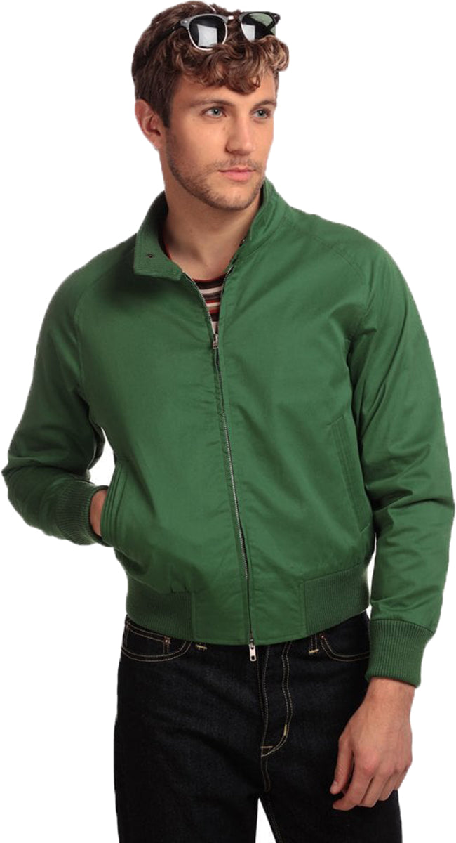Collectif_BARRY_Oldshool_PLAIN_Langarm_HERREN_Bomber_JACKE_Jacket_Gruen-1
