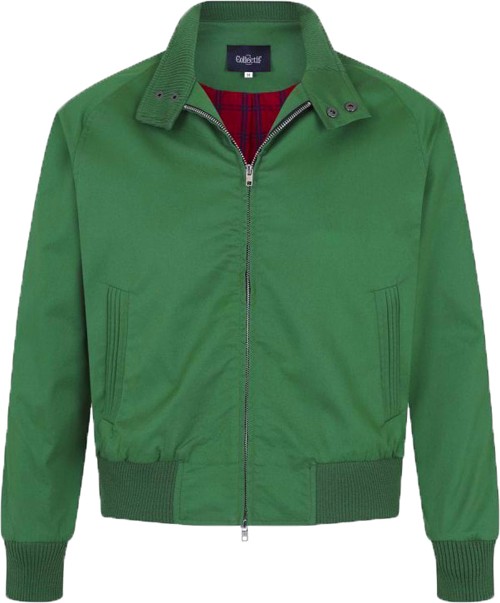 Collectif_BARRY_Oldshool_PLAIN_Langarm_HERREN_Bomber_JACKE_Jacket_Gruen-2