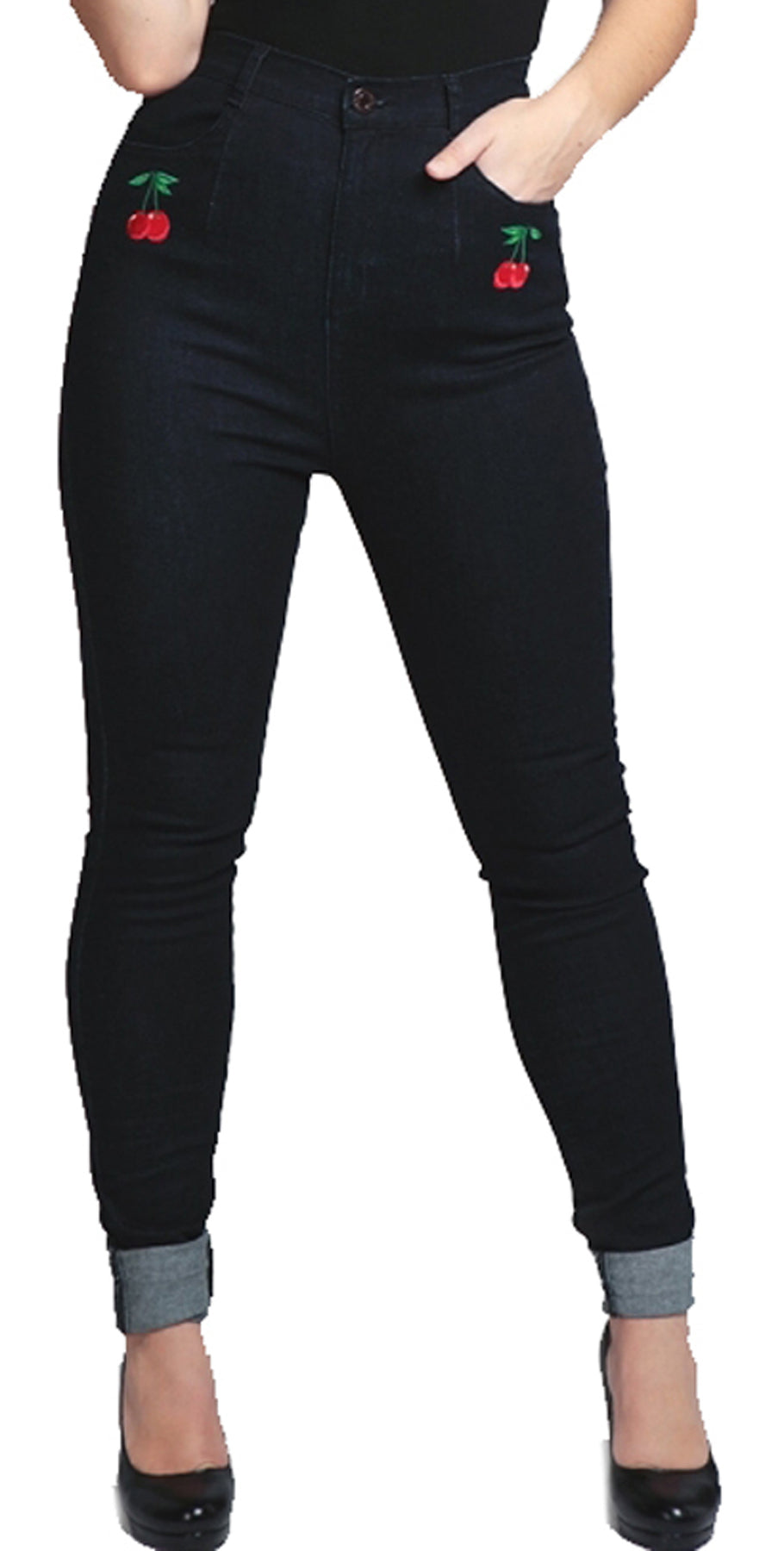 Collectif_BECCA_CHERRY_Retro_KIRSCHEN_Embroidery_HIGH_WAISTED_50s_JEANS_Hose_killer_kirsche