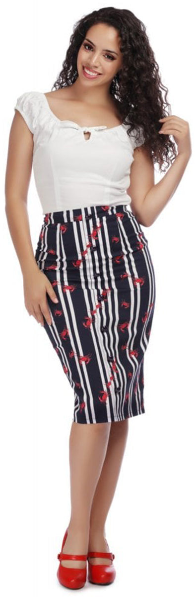 Collectif_BETTINA_Vintage_CRABS_AND_STRIPES_Krebs_PENCIL_Skirt_ROCK-1