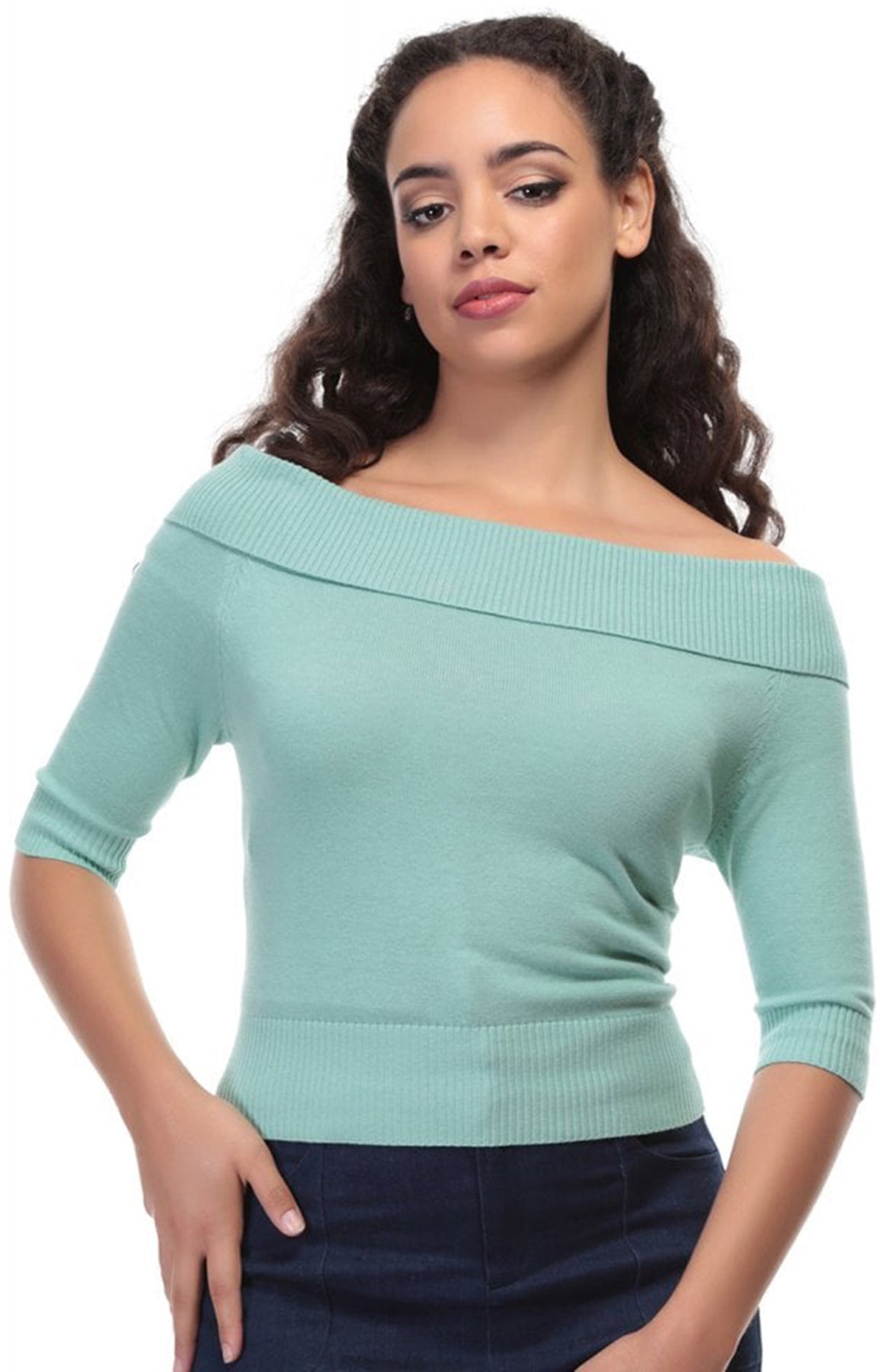 Collectif_BRIDGETTE_Vintage_FEINSTRICK_Carmen_3_4_Arm_JUMPER_Pullover_killer_kirsche
