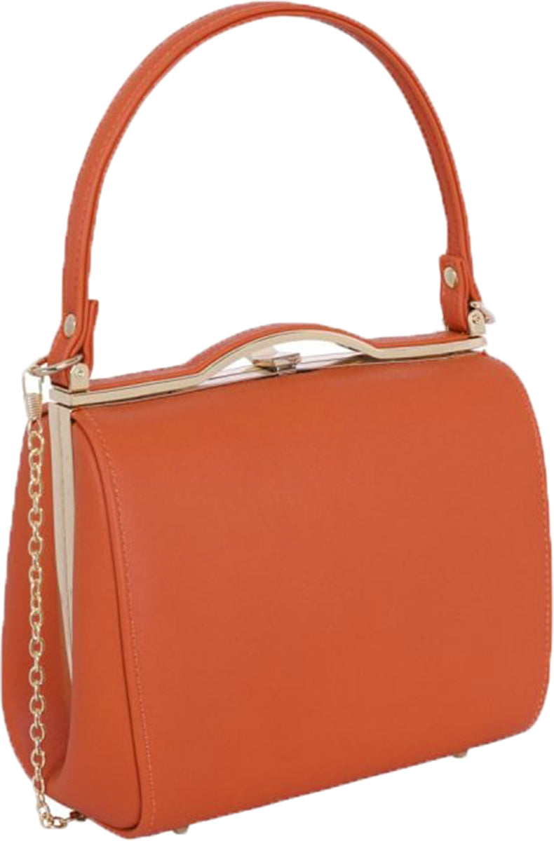 Collectif_CARRIE_Vintage_Kunstleder_Top_Clasp_CLUTCH_Handbag_TASCHE_Orange-2