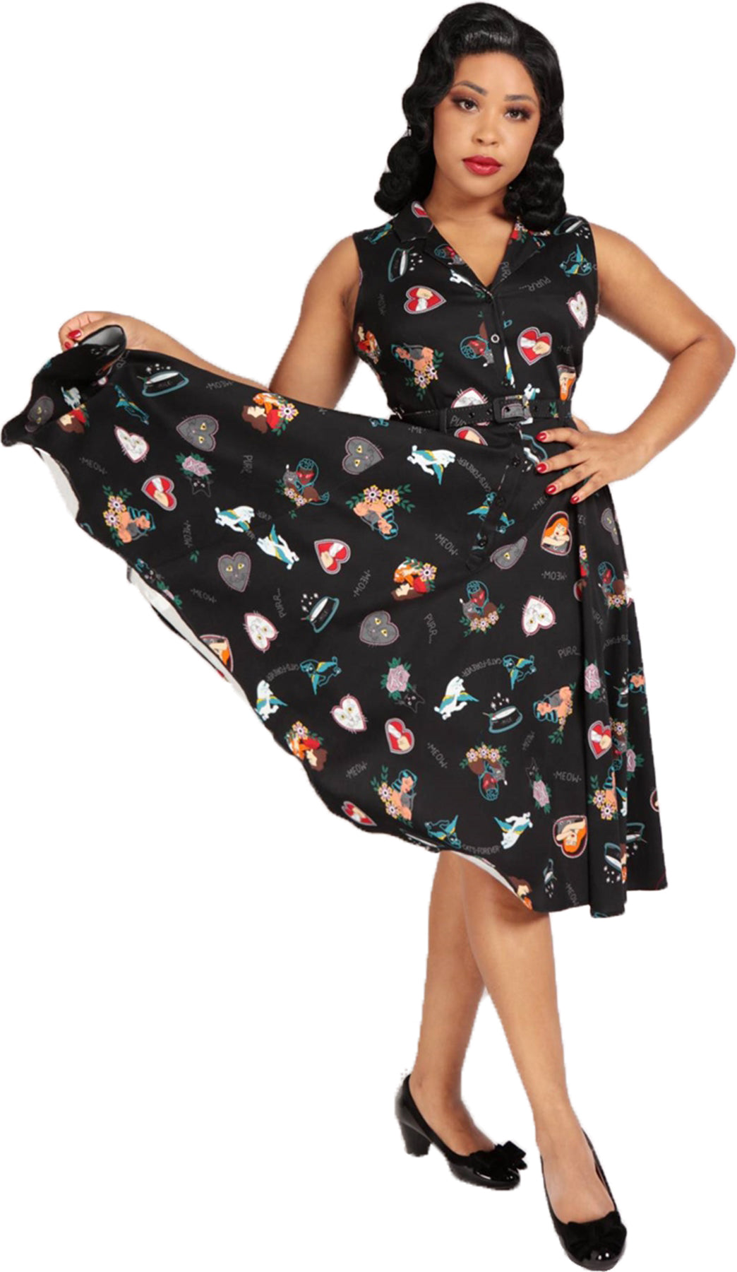 Collectif_CATERINA_CATS_FOREVER_Retro_SLEEVELESS_Katzen_Swing_Dress_HEMDKLEID_Killer_Kirsche-2Ke3tcvVC2PLCh