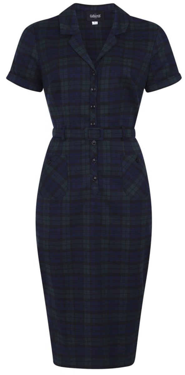 Collectif_CATERINA_Vintage_BLACKWATCH_CHECK_Bleistiftkleid_PENCIL_DRESS-2