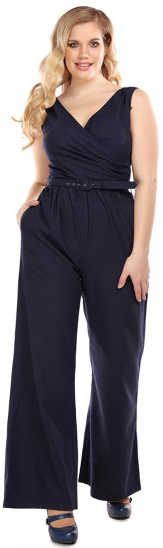 Collectif_CHARLINE_Vintage_Pin_up_V-NECK_Marlene_JUMPSUIT_Overall_killer_kirsche