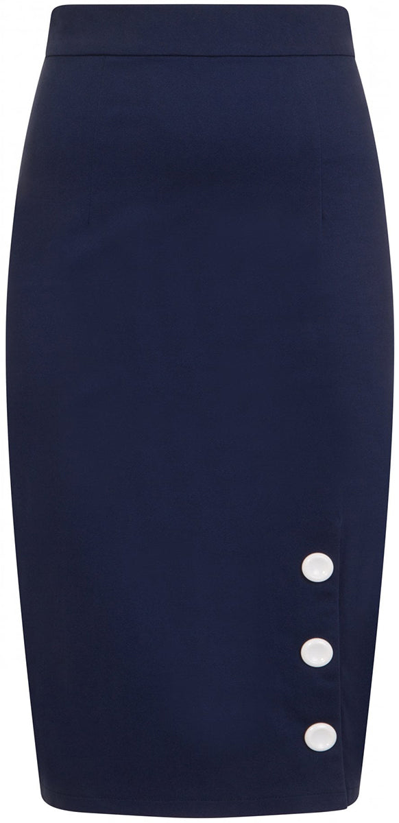 Collectif_CHARLOTTE_Vintage_PLAIN_High_Waist_PENCIL_SKIRT_Bleistiftrock-2