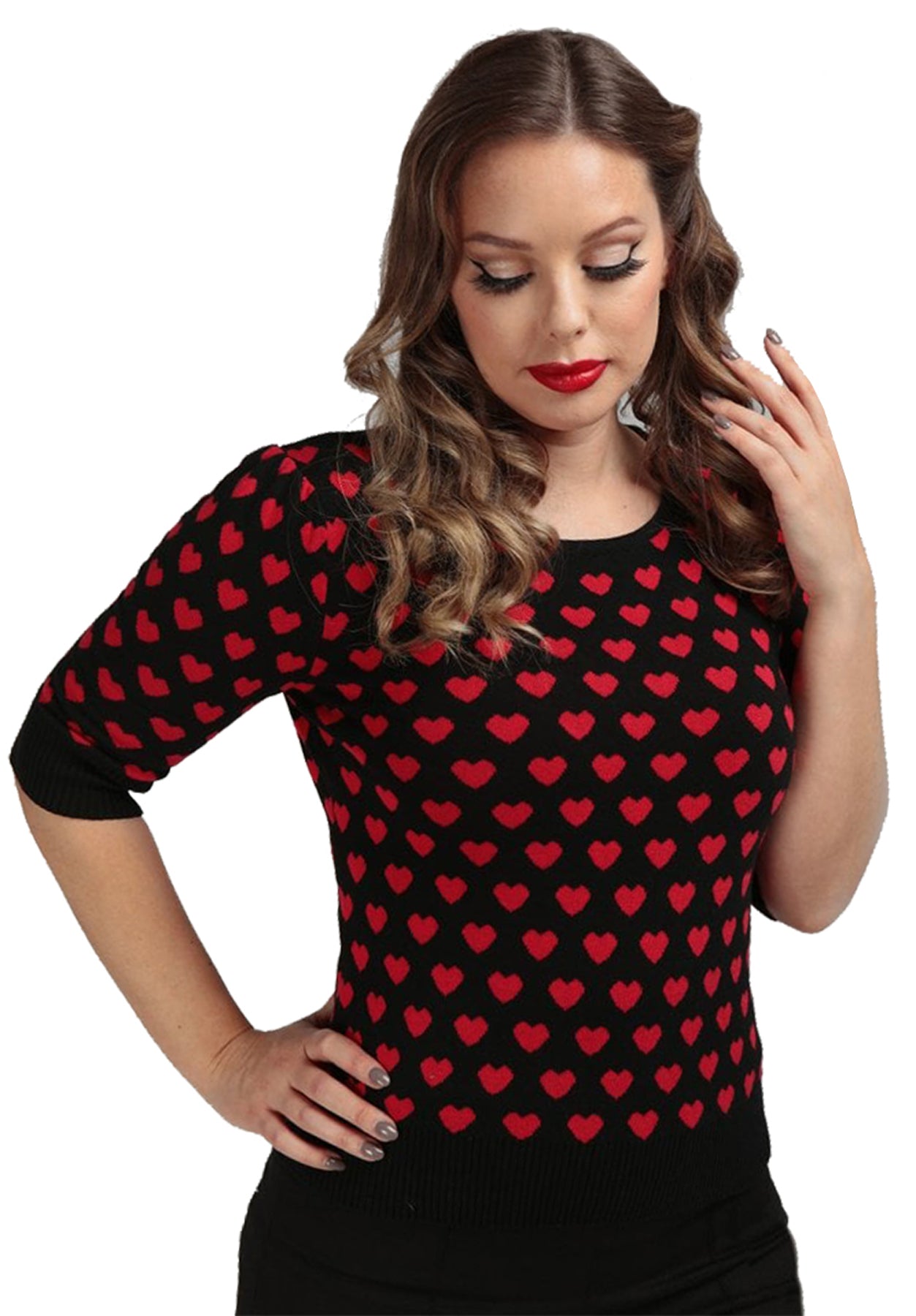 Collectif_CHRISSIE_HEART_Vintage_Herzen_KNIT_Two-Tone_PULLOVER_Jumper_killer_kirsche