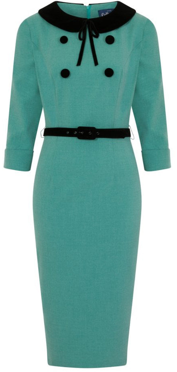 Collectif_CHRISTINE_Vintage_VELVET_COLLAR_Bleistiftkleid_PENCIL_Dress-2