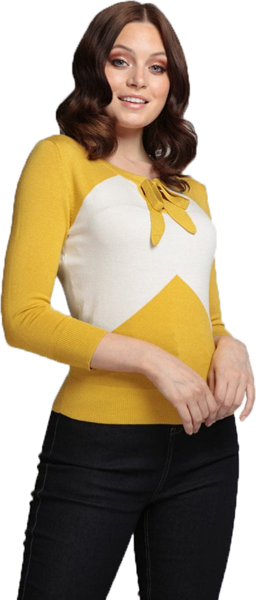 Collectif_CLARETTA_Vintage_Peephole_Bow_KNITTED_Feinstrick_JUMPER_Pullover-1