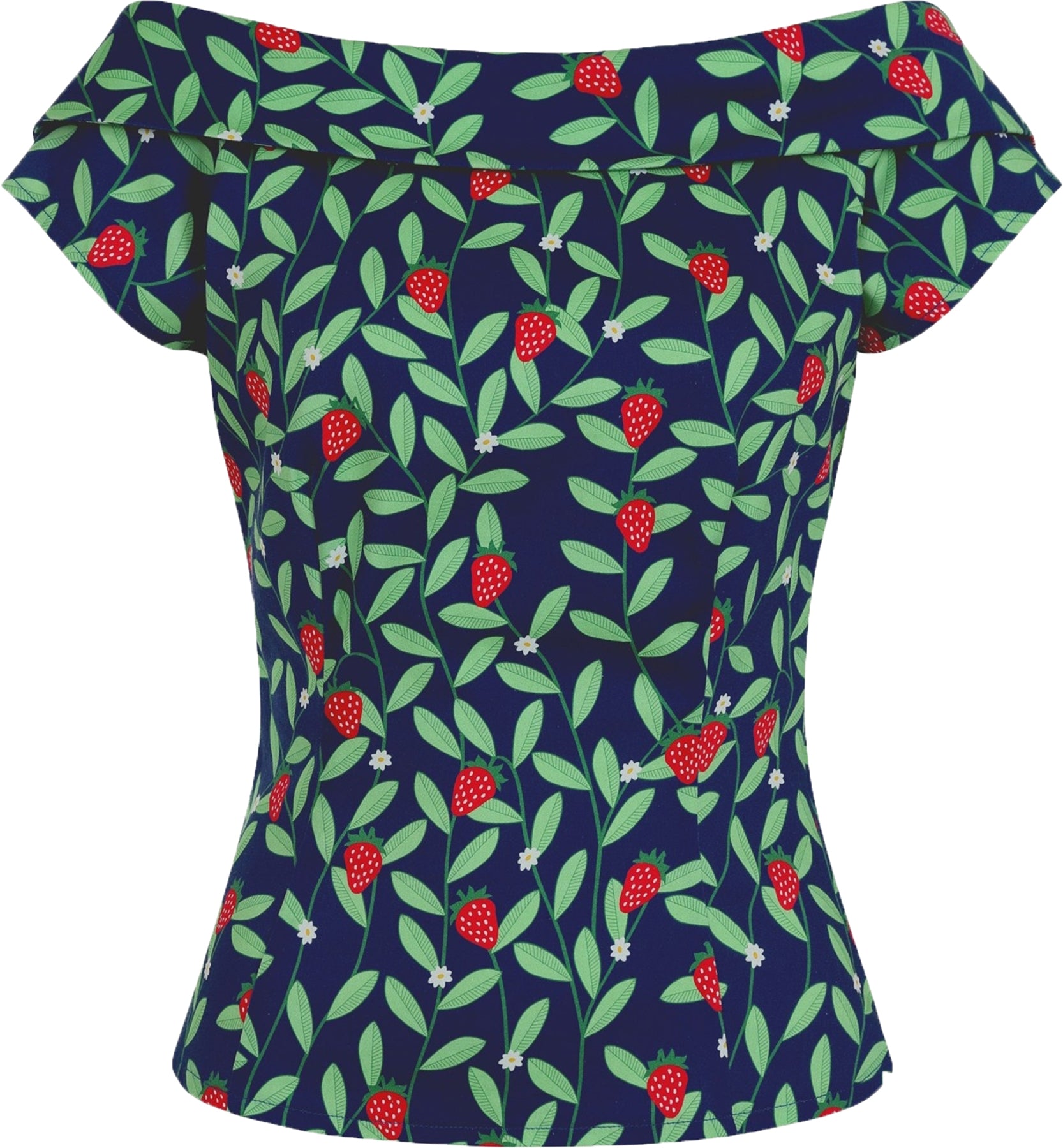 Collectif_CORDELIA_Vintage_STRAWBERRY_VINE_Kurzarm_Bow_50s_BLUSE_Oberteil1v7vaR3UrOTYCh