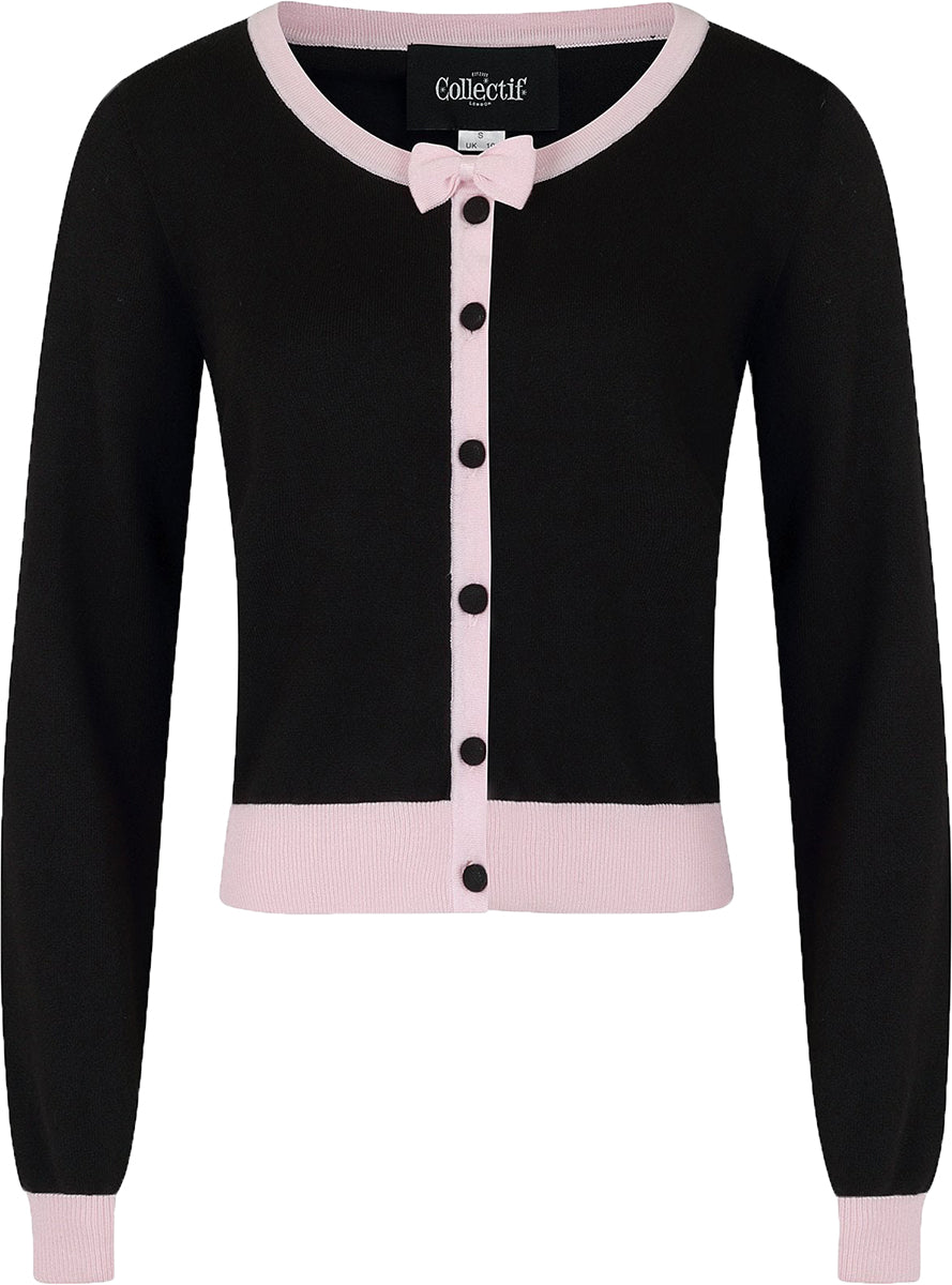 Collectif_CUPID_Vintage_SCHLEIFE_Bow_Rundhals_Langarm_CARDIGAN_Strickjacke-2