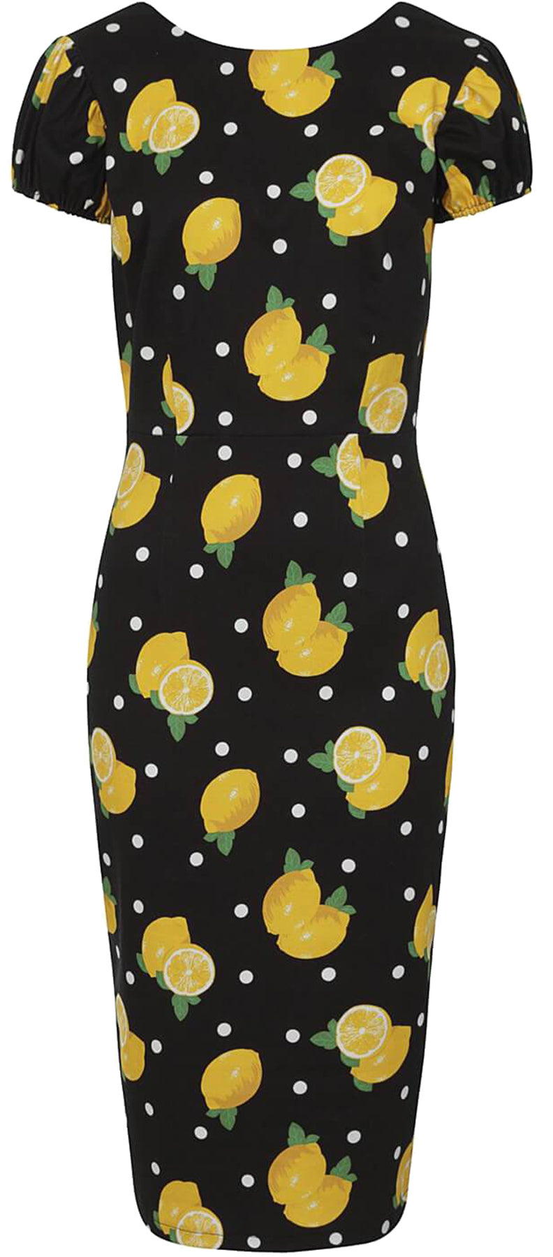 Collectif_DEMIRA_Polka_Lemon_PUNKTE_Kurzarm_50s_PENCIL_DRESS_Bleistiftkleid_killer_kirsche_2Q1KCVeXF29CrT