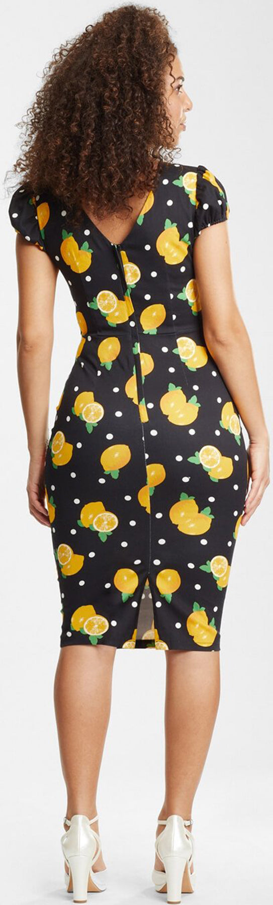 Collectif_DEMIRA_Polka_Lemon_PUNKTE_Kurzarm_50s_PENCIL_DRESS_Bleistiftkleid_killer_kirsche_5Y7Id97hKfY67v