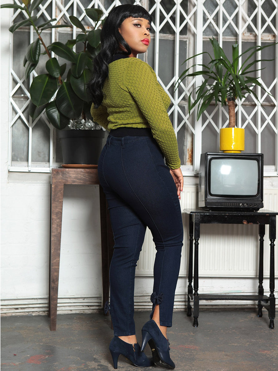 Collectif_DOLLY_BOW_Vintage_Schleife_HIGH_WAISTED_Slim_Fit_Denim_JEANS_Hose-3