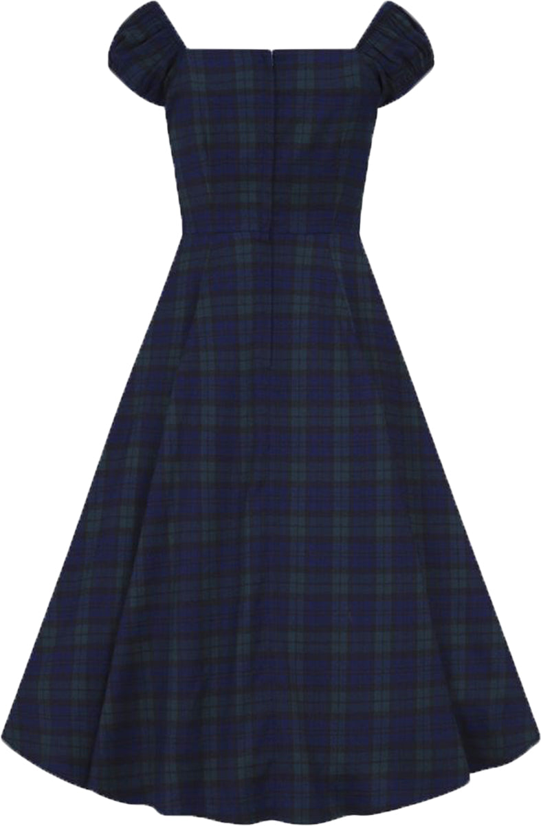 Collectif_DOLORES_50s_BLACKWATCH_CHECK_Tartan_Sweetheart_SWING_DRESS_Kleid-3SzmTptCvk2s2N