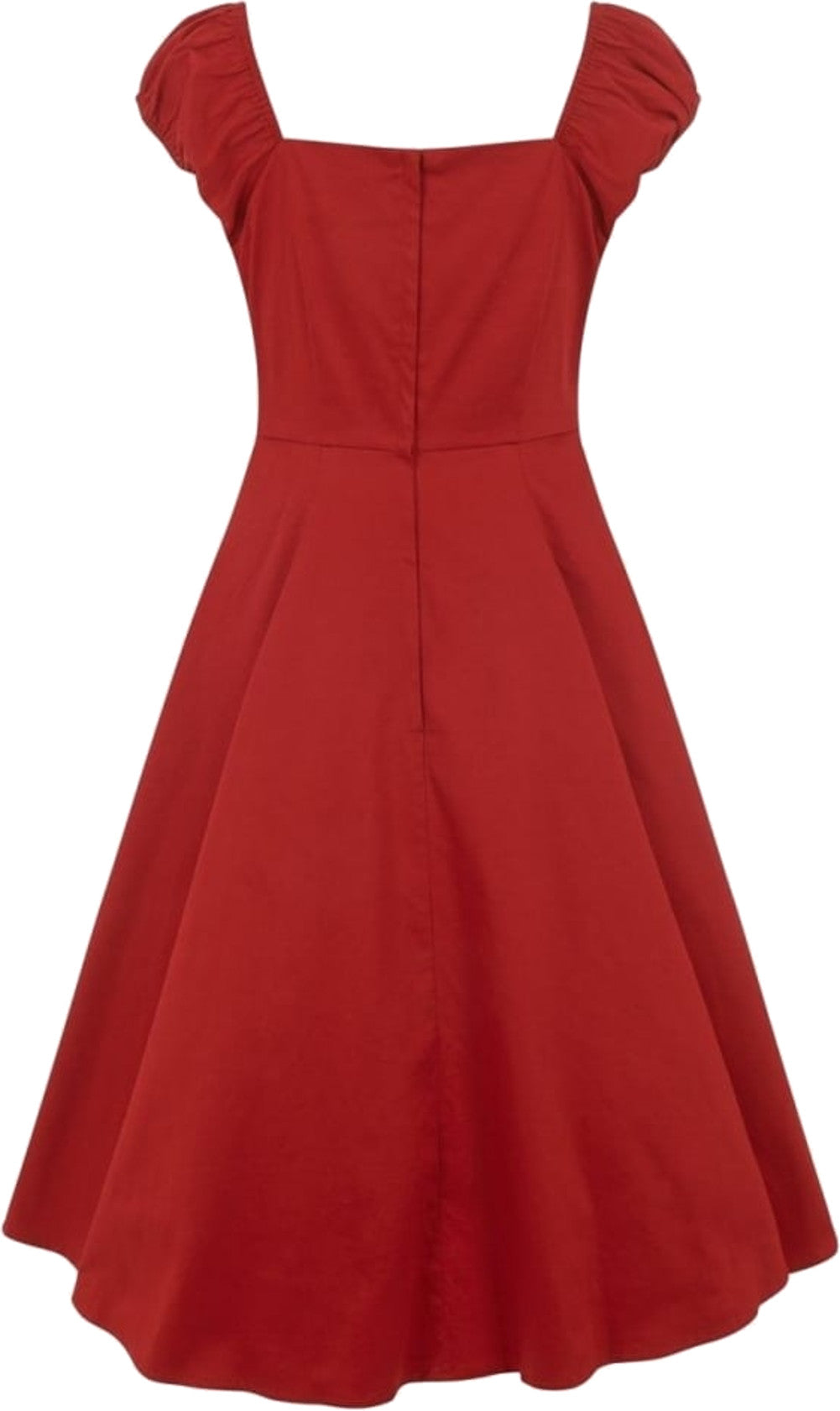 Collectif_DOLORES_50s_CLASSIC_Vintage_Plain_Swing_Dress_KLEID_-_Rot-3