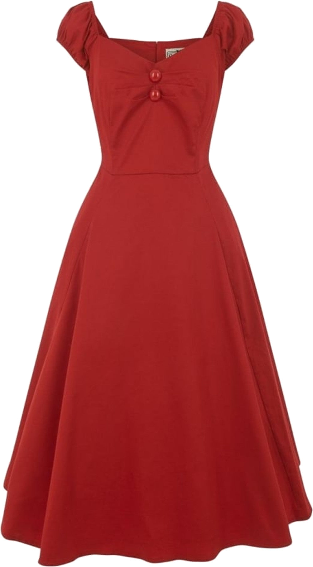 Collectif_DOLORES_50s_CLASSIC_Vintage_Plain_Swing_Dress_KLEID_-_Rot_2