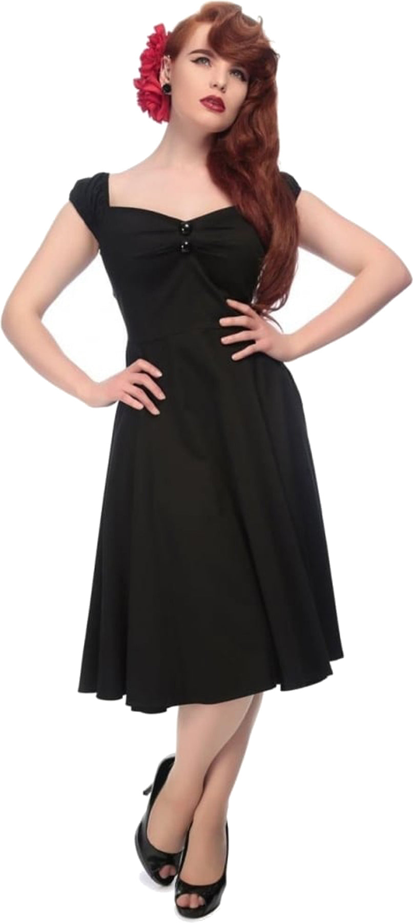 Collectif_DOLORES_50s_CLASSIC_Vintage_Plain_Swing_Dress_KLEID_killer_kirsche9ndKFudiOL6Br
