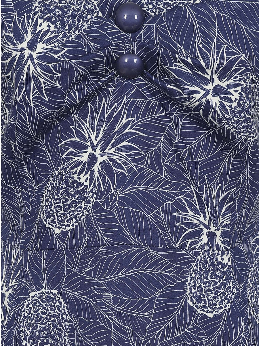 Collectif_DOLORES_50s_PINEAPPLE_PALM_Sweetheart_SWING_DRESS_Kleid_Blau_killer_kirsche_2hfs4fuWGqznDw