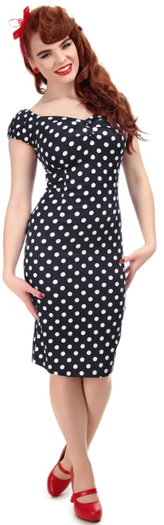Collectif_DOLORES_50s_POLKA_DOTS_Punkte_Vintage_DRESS_Kleid_Blue_killer_kirsche