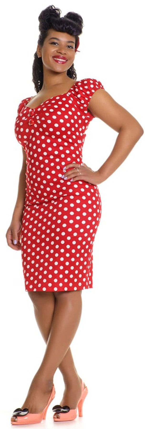 Collectif_DOLORES_50s_POLKA_DOTS_Punkte_Vintage_PENCIL_DRESS_Kleid_Red_killer_kirscheXUdjfwgusFeNT